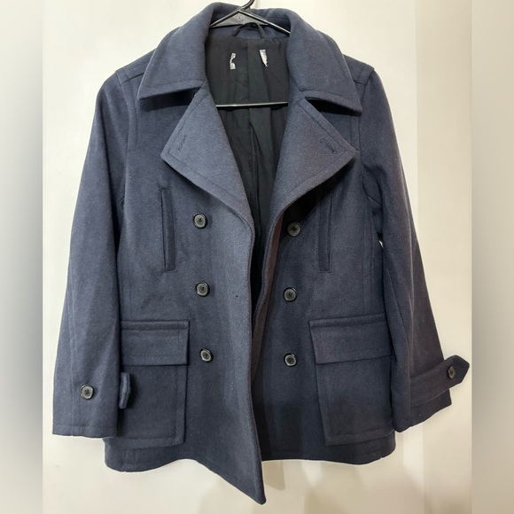 Vince Designer Kids Heavy Wool Double Breasted Coat Size Medium - Picture 5 of 15